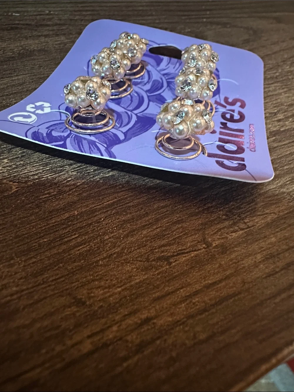 Claire's Silver Flower Cluster Rhinestone Stud Earring Set